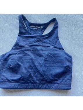 Outdoor Voices Sports Bra Womens Small Move Free Crop Tank Support Blue